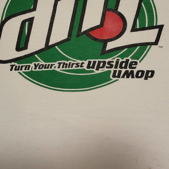 Vintage 90s 00s 7 Up Turn Your Thirst Upside Down Promo T Shirt Mens Size XL - Picture 3 of 9